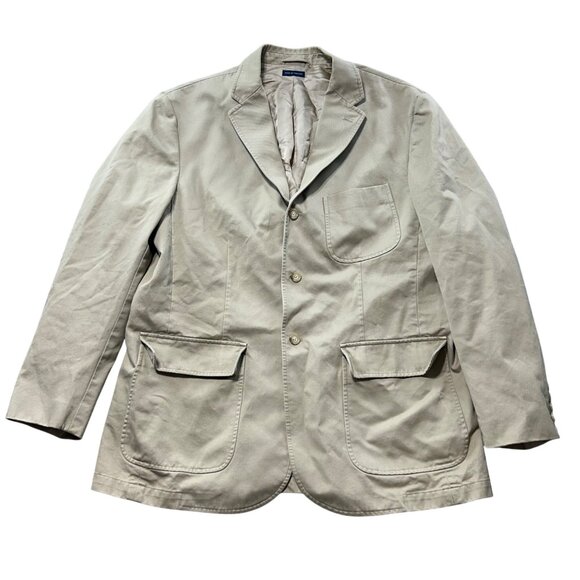 Vintage Polo Ralph Lauren Mens XL Sport Blazer Khaki - Picture 1 of 11
